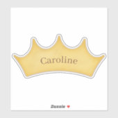 Golden Crown Nursery & Kinder Room Persoonlijke na Sticker (Vel)