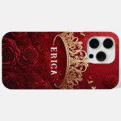 Golden Crown op rode achtergrond omgeven door Roze Case-Mate iPhone Case (Achterkant (horizontaal))