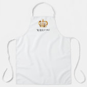 Golden Crown Persoonlijke benaming White Schort (Voorkant)