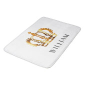 Golden Crown Persoonlijke naam Bathroom Mat (Gekanteld)