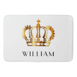 Golden Crown Persoonlijke naam Bathroom Mat