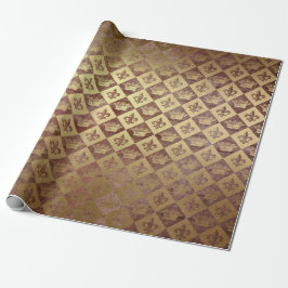 Golden Crown Royal Bourgonde Velvet Schaakbord Cadeaupapier
