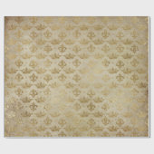 Golden Crown Royal Grungy Ivory Velvet Cadeaupapier (Vlak)