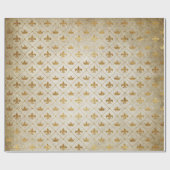 Golden Crown Royal Grungy Ivory Velvet Cadeaupapier (Vlak)