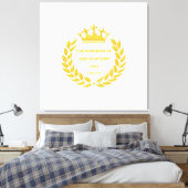 Golden Crown & The Kingdom of God Bible Verse Canvas Afdruk (Insitu (Slaapkamer))