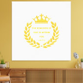 Golden Crown & The Kingdom of God Bible Verse Canvas Afdruk (Insitu (Woonkamer))