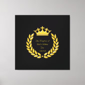 Golden Crown & The Kingdom of God Bible Verse Canvas Afdruk (Voorkant)