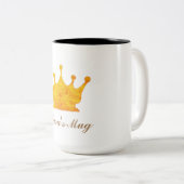 Golden Crown Two-Tone Coffee Mok (Voorkant rechts)
