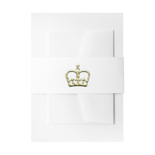 Golden Crown Uitnodigingen Wikkel (Voorkant Voorbeeld)