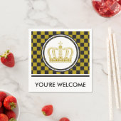 Golden Crown + uw achtergrond en ideeën Servetten (Insitu)