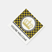 Golden Crown + uw achtergrond en ideeën Servetten (Hoek)