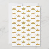 Golden Crown Wedding Invitation Kaart (Achterkant)