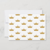 Golden Crown Wedding RSVP-kaart RSVP Kaartje (Achterkant)