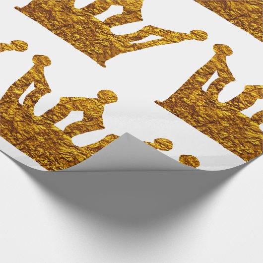 Golden Crown Wrapping Paper Cadeaupapier (Hoek)