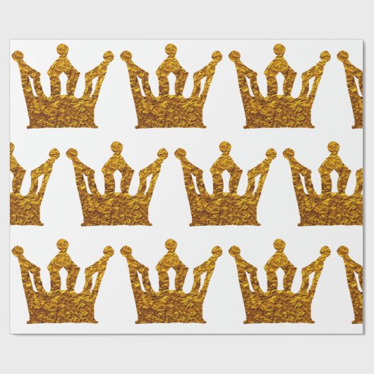 Golden Crown Wrapping Paper Cadeaupapier (Vlak)