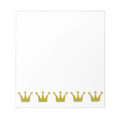 Golden Crowns Border + jouw ideeën Notitieblok (Voorkant)