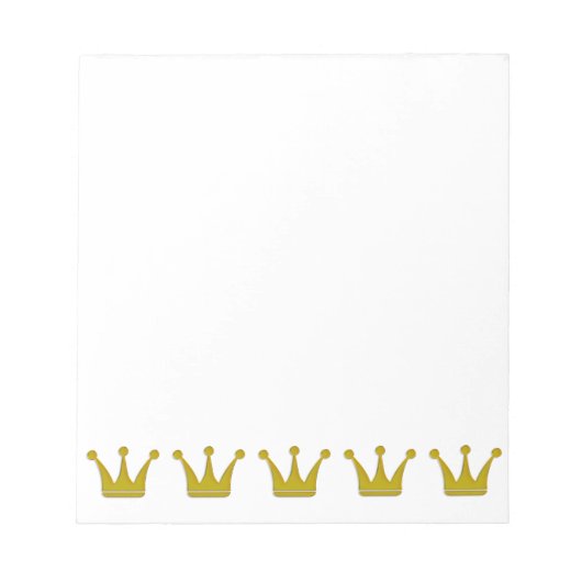 Golden Crowns Border + jouw ideeën Notitieblok (Voorkant)