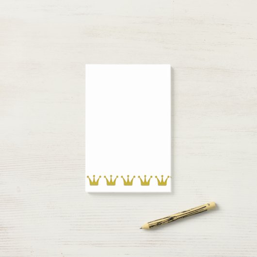 Golden Crowns Border + jouw ideeën Post-it® Notes (Op bureau)