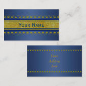 Golden Crowns Border + jouw tekst & background Visitekaartje (Voorkant / Achterkant)