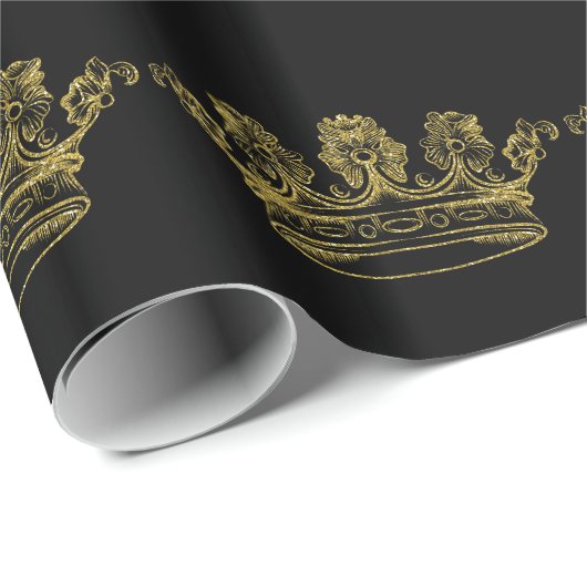 Golden Crowns Cadeaupapier (Rol Hoek)