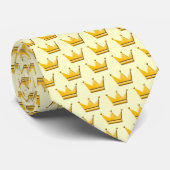 Golden Crowns II - Cream FFCC Stropdas (Opgerold)