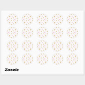 Golden Crowns Pattern Ronde Sticker (Vel)