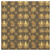 Golden Crowns Pattern Stof (Swatch)
