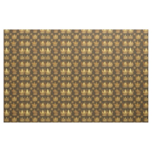 Golden Crowns Pattern Stof (Fat Quarter)