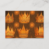 Golden Crowns Pattern Visitekaartje (Achterkant)