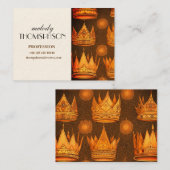 Golden Crowns Pattern Visitekaartje (Voorkant / Achterkant)