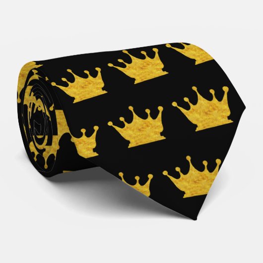 Golden crowns stropdas (Opgerold)