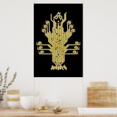 Golden Crystal Tree of Life Poster (Keuken)