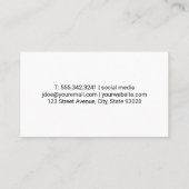 Golden Culary Serving Platter Knife Logo Visitekaartje (Achterkant)