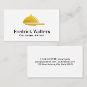 Golden Culary Serving Platter Knife Logo Visitekaartje (Voorkant / Achterkant)