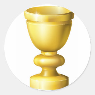 Golden cup grail of goblet ronde sticker