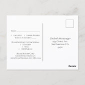 Golden Curls & Swirls on Teal Wedding RSVP Briefkaart (Achterkant)