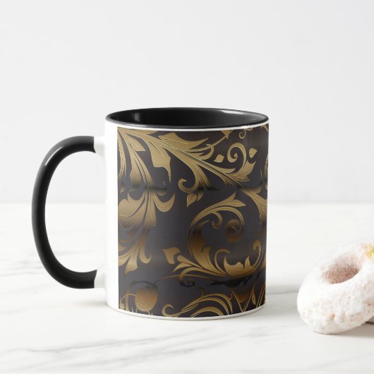 Golden Curtains 3 Mok (Met donut)