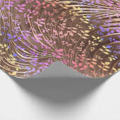 Golden Curves Neon Florals X'mas Wrapping Paper Cadeaupapier (Hoek)