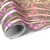 Golden Curves Neon Florals X'mas Wrapping Paper Cadeaupapier (Rol Hoek)