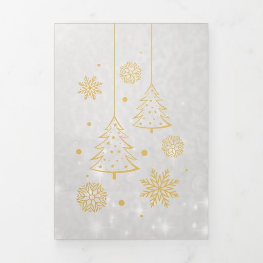 Golden Custom Baby Vrolijk Kerstfeest Drieluik Wenskaart (Cover)