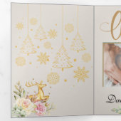 Golden Custom Baby Vrolijk Kerstfeest Drieluik Wenskaart (Binnenzijde eerst)