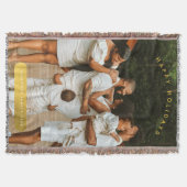 Golden Custom Photo Family Kerstmis Deken (Voorkant)