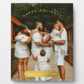 Golden Custom Photo Family Kerstmis Fotoplaat (Voorkant)
