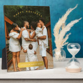 Golden Custom Photo Family Kerstmis Fotoplaat (Zijkant)
