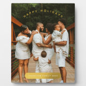 Golden Custom Photo Family Kerstmis Fotoplaat (Voorkant)