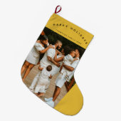 Golden Custom Photo Family Kerstmis Grote Kerstsok (Voorkant (Hangend))