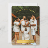 Golden Custom Photo Family Kerstmis Kaart (Voorkant)