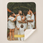 Golden Custom Photo Family Kerstmis Sherpa Deken (Voorkant)