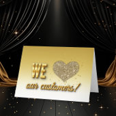 Golden Customer Appreciation Bedankkaart