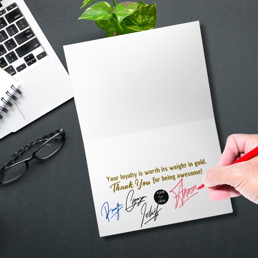 Golden Customer Appreciation Bedankkaart